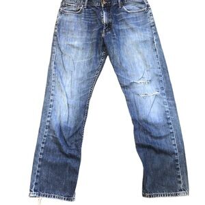 Men's Levi’s 514 High Rise Mom Straight Leg Jeans Ripped/Distressed
